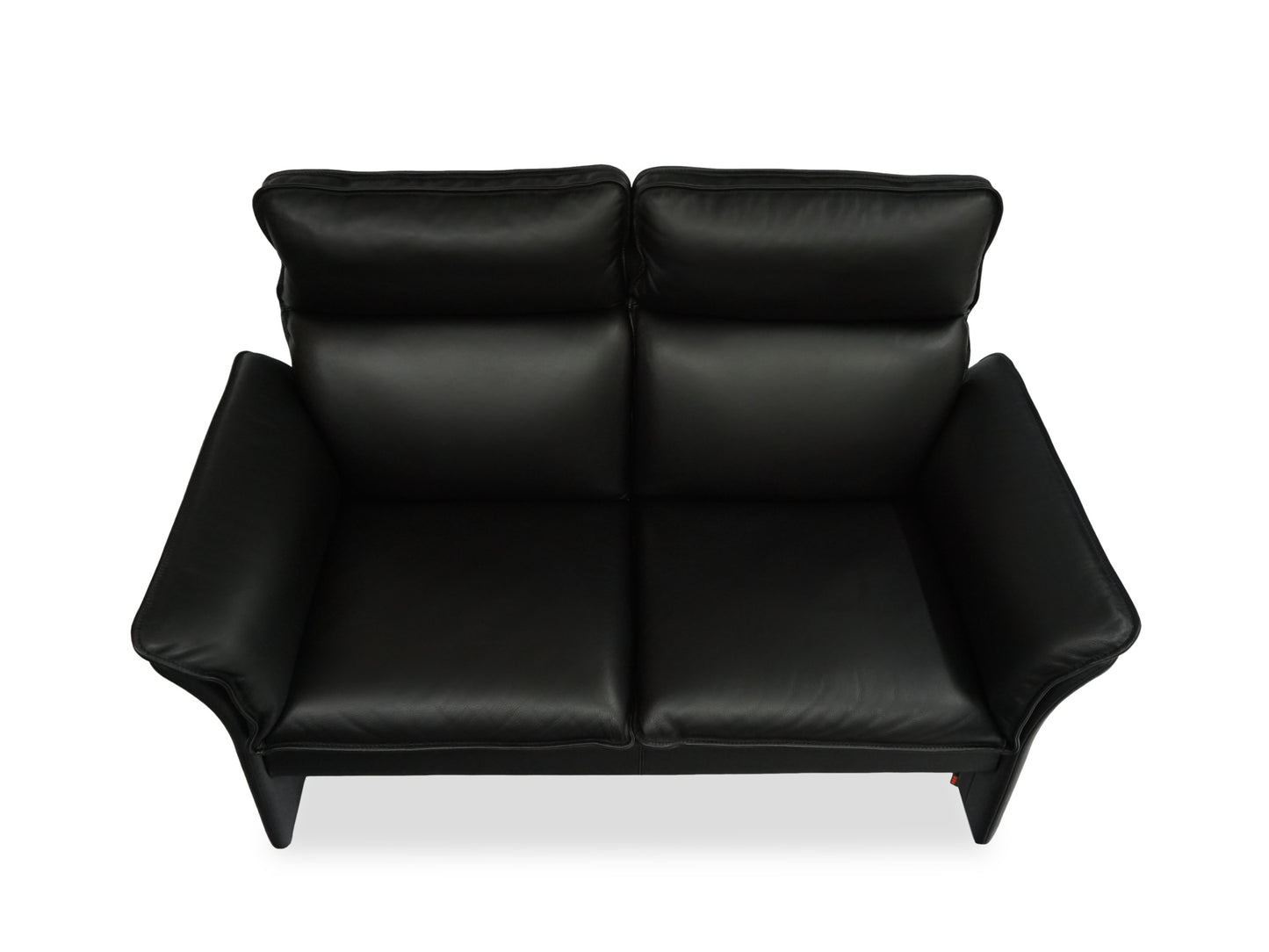 DREIPUNKT Scala | 2er Sofa Leder Schwarz | Klassiker Lounge Design Couch