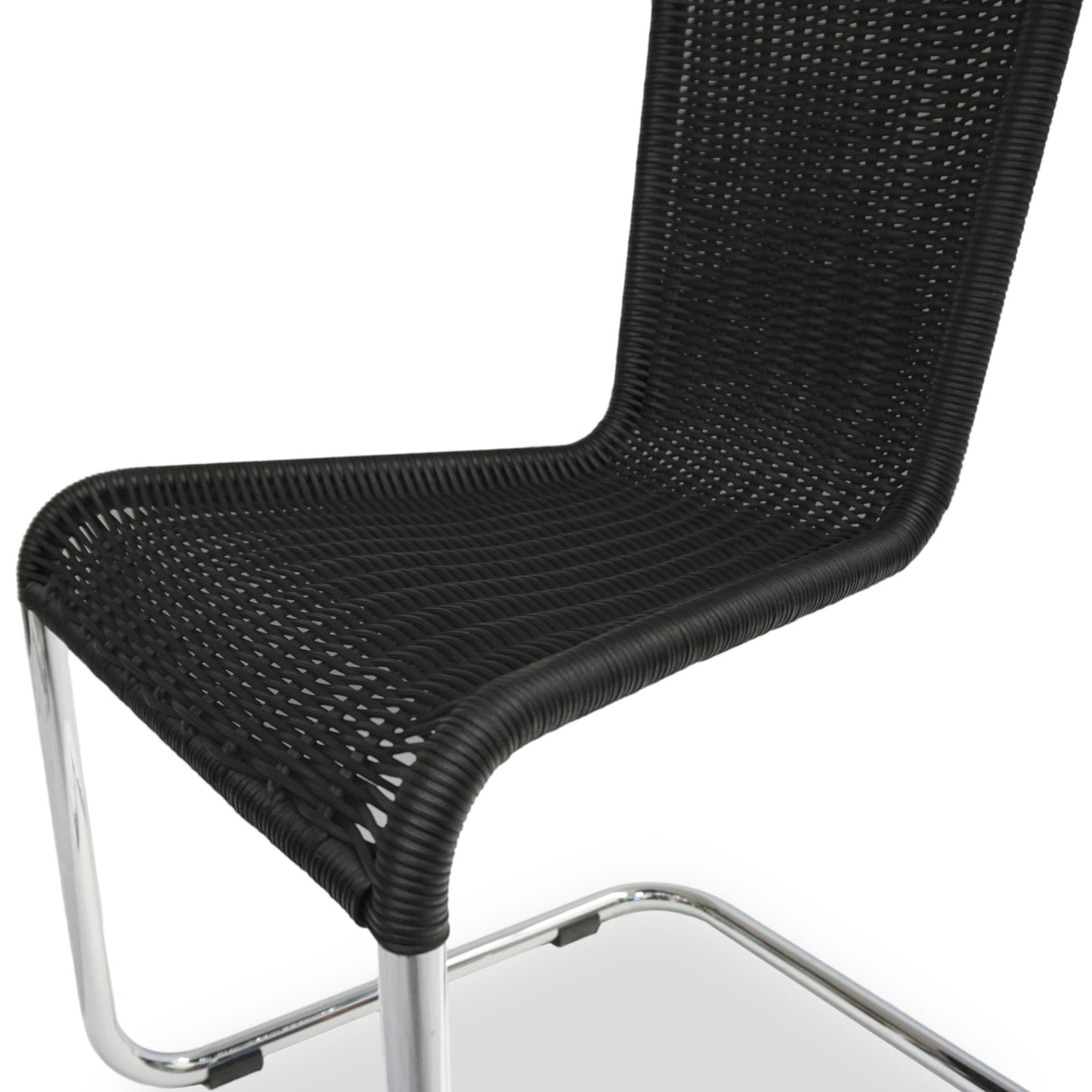 TECTA WK 724 | 4er Set Kragstühle Schwarz | Freischwinger Stühle Bauhaus Chair