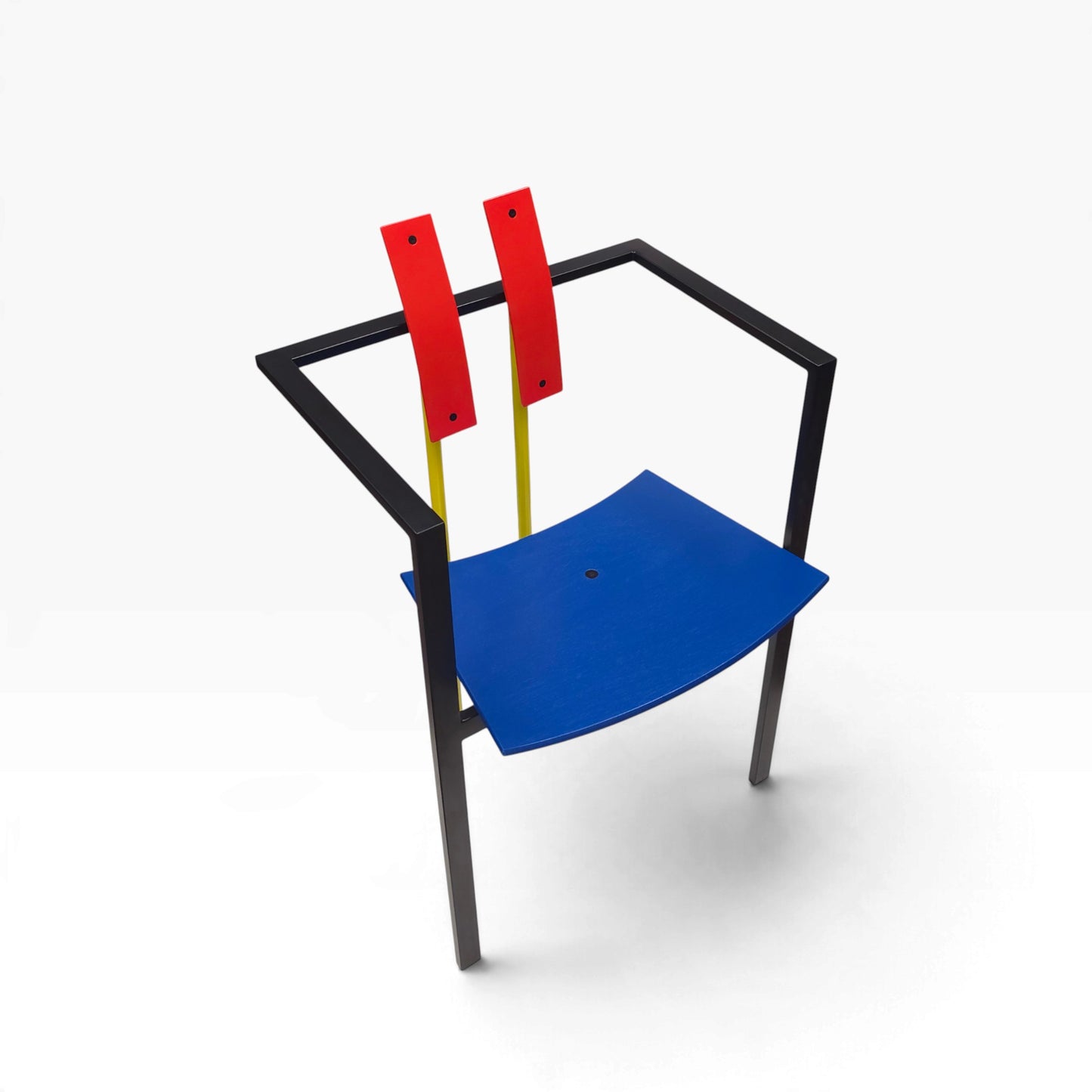 KFF | TRIX | Red & Blue Chair | Memphis Design Pop Art Stuhl | Bauhaus Stil