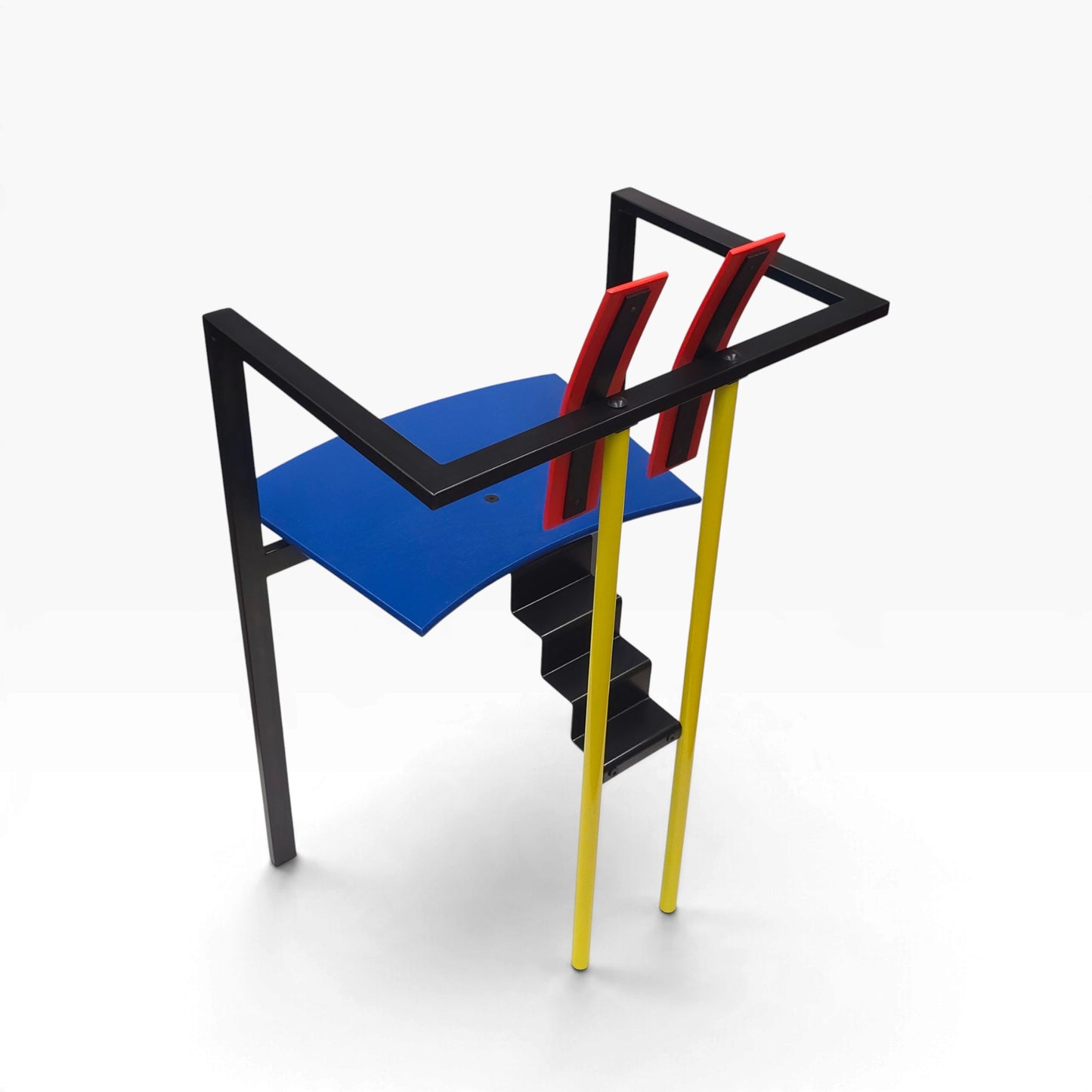 KFF | TRIX | Red & Blue Chair | Memphis Design Pop Art Stuhl | Bauhaus Stil